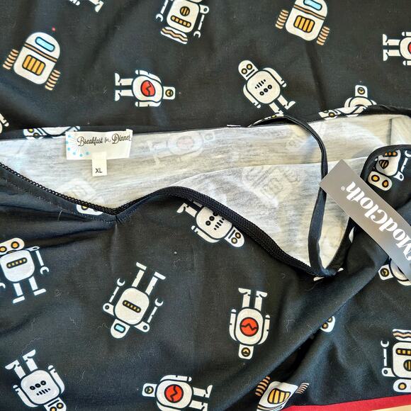 Modcloth x Breakfast for Dinner Sleep Bright Nightgown Robot Print Womens XLarge - Picture 4 of 6